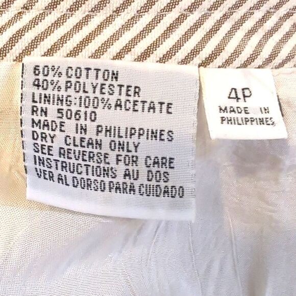 Ann Taylor Skirt Size 4 Gray and White Seersucker Pencil Skirt - Picture 5 of 5